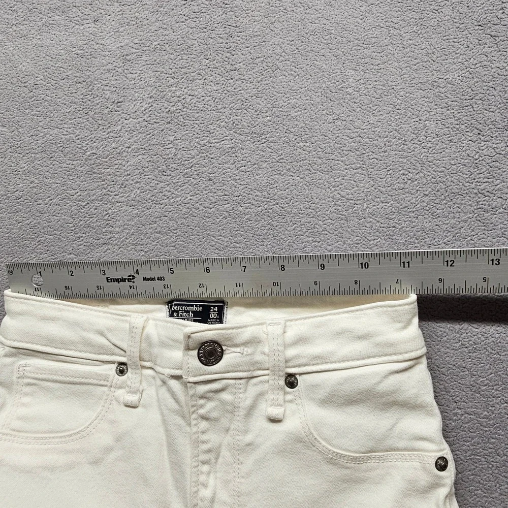 Abercrombie & Fitch Curve Love Super Skinny Jeans Womens 24/00S White High Rise